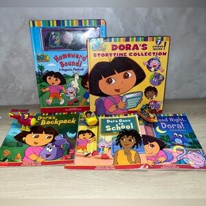 Vintage Dora the Explorer Interactive Bundle | Magnetic Playbook + Vehicles